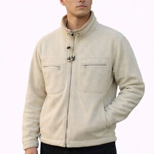 Vintage America Men's Cream Fleece Sweater
